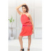 Polyester Round Neck Sleeveless Skater Western Dress (KR396)